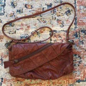 Lucky Brand Italian Leather Boho Crossbody Bag